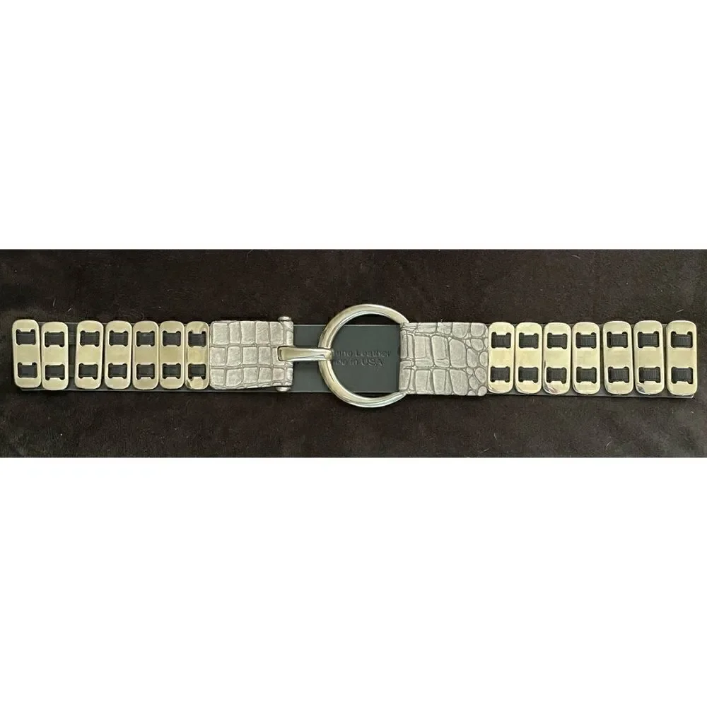 Sandy Dufler Adjustable Leather Hook Woman Belt Size L